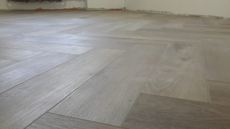 Кварцвиниловая плитка (Елочка) Alpine Floor Легкий паркет (Light Parquet) ECO 13-5 Дуб Натуральный отбеленный